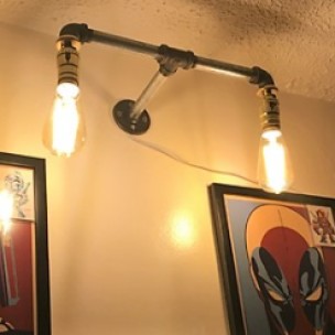 Wall Lamp - Galvanized Pipe