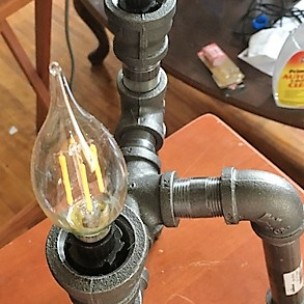 Torch inspired lamp - Galvanized